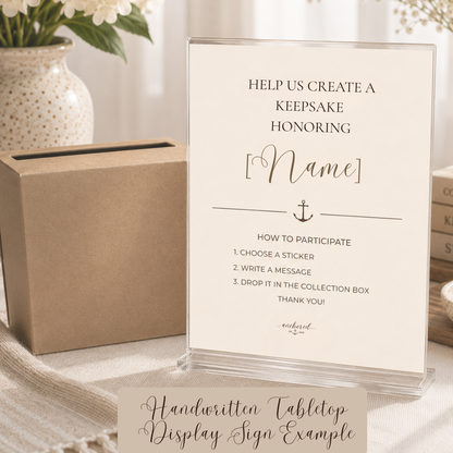 Memorial Celebration of Life Keepsake Journal Kit
